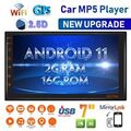 Doppel DIN Android 11 Autoradio mit GPS Navigation NAVI BLUETOOTH USB MP5 Player