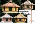 Vogelhaus,Vogelhäuschen, Holzvilla, Versionen auch mit Ständer,Vogelstation