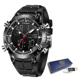 Herren Uhr Digitale Sport Armbanduhr Luxus Wasserdicht Kalender Datum