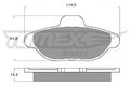 TOMEX Brakes Bremsbelagsatz Scheibenbremse TX 10-33 für FIAT CINQUECENTO 170AA