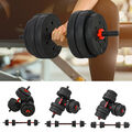 Verstellbares 2 IN 1 Langhantel Hanteln Gewichts-Set für Body Fitness Lifting