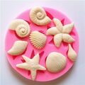 3D Muscheln Shell Schale Silikonform Fondant Marzipan Tortendeko Kuchen Mould