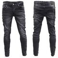 Herren Slim Fit Jeanshose Stretch Designer Hose Super Skinny  Denim  JEANS 9016 