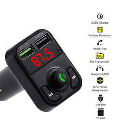 KFZ Bluetooth FM Transmitter Auto Radio MP3 Player Dual USB Ladegerät Adapter DE