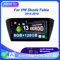 Für VW Skoda Fabia 2015-2019 Autoradio CarPlay GPS Navi DAB+ Android 13 6G+128GB