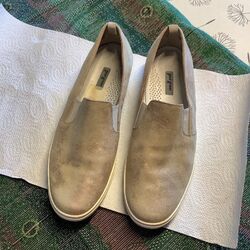 PAUL GREEN, Gr.42, UK 8, beige/ gold, Mokassin/ Slipper