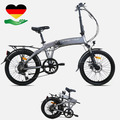 E-Bike Klapprad 20 Zoll Faltbares Elektrofahrrad 9,6Ah 250W Heckmotor, 7-Gang