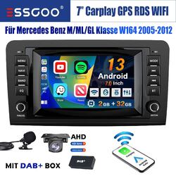 DAB+ Autoradio 2+32G Carplay GPS Kam Für Mercedes Benz M/ML/GL Klasse W164 05-12