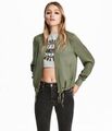 H&M Blouson Jäckchen Gr. 32/34 oliv grün only Blazer Bomber-Jacke