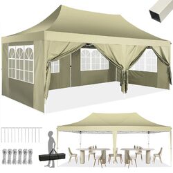 Pavillon 3x6m Wasserdicht Pop-Up Stabil Faltpavillon Partyzelt Festzelt Gartenze