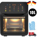 Heißluftfritteuse 10L Heißluft Fritteuse 1400W  Backofen Grill XXL Airfryer NEU