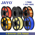 JAYO 3D Drucker Filament PLA PETG PLA+ SILK 1.75mm 1,1KG/500G Spule Blasenfrei