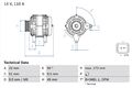 BOSCH Lichtmaschine Generator Lima 0 986 080 330 +125.77€ Pfand für RENAULT 2