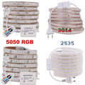 220V 230V RGB Weiß Led Streifen Strip Licht 3014 5050 2835 Band Leiste Lichtband