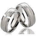 2 Ringe Eheringe mit Diamant Partnerringe Freundschaftsringe Trauringe LUC32