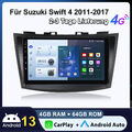 4+64G Carplay Android 13 Für Suzuki Swift 4 11-2017 SWC Autoradio GPS NAVI DAB+