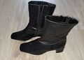 Gabor Stiefelette, Gr. 3,5 (36), Vintage, schwarz, warm, Teddyfutter, Budapester