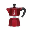 Bialetti Deco Glamour Espressokocher Moka Express für 3 Tassen Espresso Rot