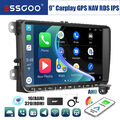 Autoradio Android 13 DAB+ Carplay GPS Nav 32G Kam Für VW GOLF 5 6 Touran Polo T5