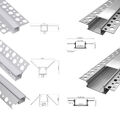 LED Aluminium Profil Unterputz Leiste Rigips Trockenbau 2M Lang für LED-Streifen