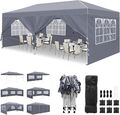 Pavillon 3x6m Wasserdicht Faltpavillon Pop Up Partyzelt Gartenzelt 6 Seitenwände