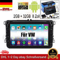 8" Autoradio Android 12 Carplay Navi GPS Für VW GOLF Passat Polo Tiguan 2+32G