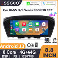 8core 4+64G Android 13 DAB+ Carplay Autoradio 4G GPS Cam Für BMW E60 E61 E90 CCC