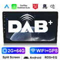 2G+64G Android 13.0 2 DIN 10.1" Autoradio DAB+ GPS Navi WIFI BT FM RDS + Kamera