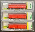 3er-Set Minitrix 15252-10 -11 und -12 Selbstentladewagen 4-achsig DB-Cargo