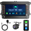 6+128GB Android 13 Autoradio CarPlay+CAM Für VW Touran Golf 5 6 Caddy Jetta Polo