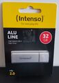 Intenso USB Stick 32GB Speicherstick Alu Line silber