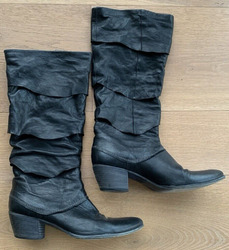 Tolle Vic Damen Stiefel  Gr. 41  - Leder Schwarz - TOP!