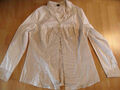 S.OLIVER selection chice gestreifte Bluse beige weiß Gr. 44 w. NEU kLi316