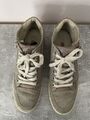 Paul Green Echt Leder High Top Sneaker Gr. 40 Grau Beige gebraucht