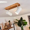 Decken Lampen drebare Flur Strahler Holz/weiß Wohn Schlaf Zimmer Raum Leuchten