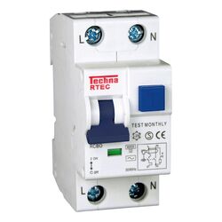 Techna RTEC CB32 RCBOs 2 polig mit Überstromschutz