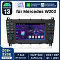 Für Mercedes Benz C-Klasse W203 CLK C209 Carplay Android13 Autoradio GPS WIFI FM