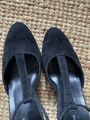 Paul Green Sling Pumps Sandale schwarz leder Gr. 41 neuwertig