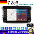 2+32G Android 12 Autoradio Carplay 7 Zoll Bluetooth GPS Navi RDS 2 DIN Für VW