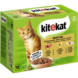 Kitekat Portionsbeutel Multipack Markt-Mix in Gelee 96 x 85g (8,08€/kg)