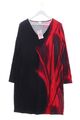 ALBA MODA Langarmkleid Damen Gr. DE 46 schwarz-rot Casual-Look