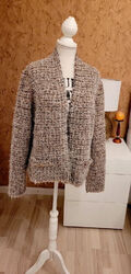 MARC CAIN Cardigan Strickjacke Boucle mehrfarbig Größe N 1 DE 34-36