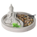 Buddha Figur Zen Garten Set Stein Grau Sand Deko Feng Shui selber machen