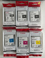 6 original canon pfi-102 bk c m y mbk ipf510 ipf600 ipf605 ipf610 ipf700 130ml