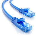 deleyCON 25m CAT6 Patchkabel Netzwerkkabel RJ45 Ethernet LAN DSL CAT Kabel blau