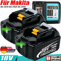 2X Für Makita Akku /Ladegerät 18V 6,0Ah 12Ah 9Ah BL1860B BL1850B BL1840B BL1830B