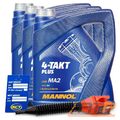 MANNOL 3x 4 L LITER 4-TAKT PLUS MOTORÖL MOTOR-ÖL MOTOREN-ÖL