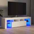 vidaXL TV-Schrank mit LED-Beleuchtung Weiß 140x36,5x40 cm TOS