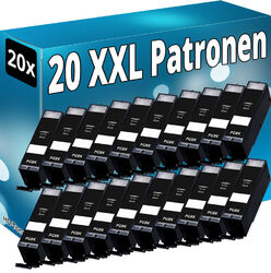 20x XL TINTE PATRONEN mit CHIP für CANON PIXMA IP7250 MG5450 MG5550 MG6450 MX925