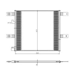 1x Kondensator, Klimaanlage NRF 350508 passend für VOLVO RENAULT TRUCKS